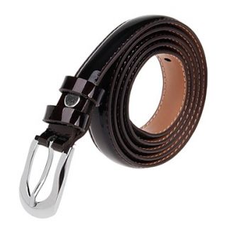 Womens Stylish Cow Split Leather Belt W/ Zinc Alloy Buckle (Assorted Colors)