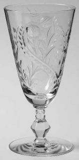 Sterling Crystal Sti8 Juice Glass   Cut,Flower,3knob Stem,Cut Stem,Clear