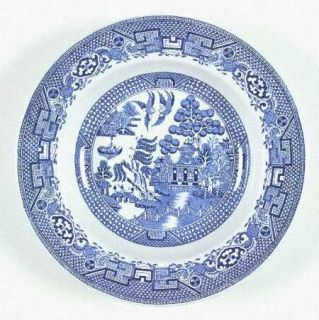 Swinnertons Old Willow Blue Rim Soup Bowl, Fine China Dinnerware   Blue Geometri