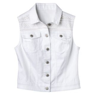 Mossimo Supply Co. Juniors Denim Vest   White XS(1)