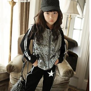 Girls Fashion Sequined Sets Lovely Star Sports Sets Clothing Set