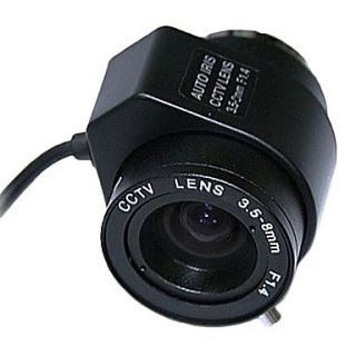 Varifocal lens F1.4 auto iris DC 3.5   8 mm varifocal lens CS Mount Glass, not plastic lens