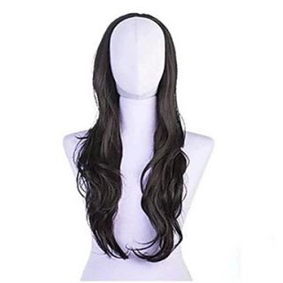 Roll Capless Synthetic Stylish 22 Inch Long Wavy Wigs 3 Colors Available