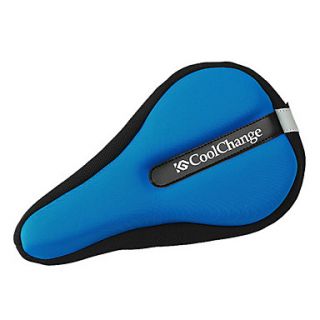 CoolChange High Elastic Lycra Blue Bicycle Saddle Cushion