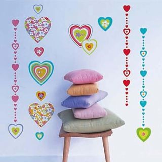Vinyl Colored Heart Wall Stickers Wall Decals