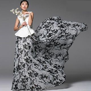 Verragee Fashion Print Elegant Swing Skirt