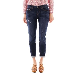 LIZ CLAIBORNE Roll Cuff Cropped Jeans, Med Vintage, Womens