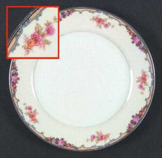 Noritake Oxford Dinner Plate, Fine China Dinnerware   Yellow Border, Blue Scroll