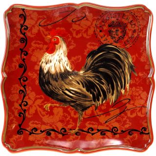 Tuscan Rooster Square Platter