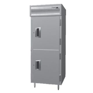 Delfield Pass Thru Refrigerator w/ Solid Half Door, Stainless, Shallow Depth, Export