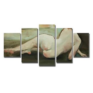 Hand Painted Oil Painting People Nude Girls Boday with Stretched Frame Set of 5