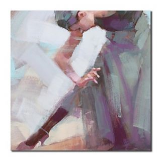 Hand Painted Oil Painting People Ballet Girl with Stretched Frame