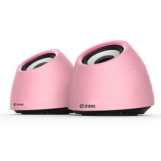Music M 37 High Quality Stereo USB 2.0Multimedia Speaker (White/Blue/Pink)