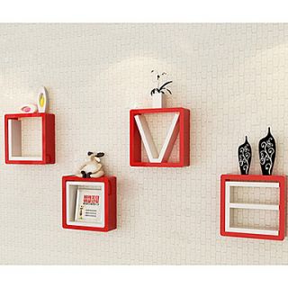 Modern Lovely L O V E Split Joint Wall Mounted Domestic Shelf