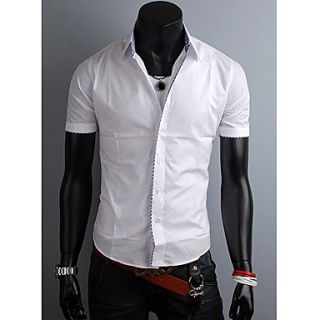 Midoo Short Sleeved Fashion Elegant Shirt (White)