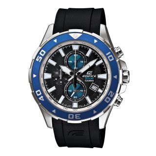 Casio Edifice Mens Marine Chronograph Watch, Blue/Black