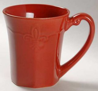 Better Homes and Gardens Country Crest Red Mug, Fine China Dinnerware   Red,Embo