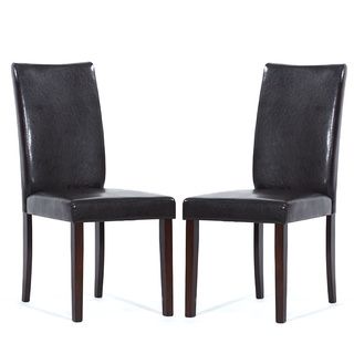 Warehouse Of Tiffany Shino Brown Faux Leather Dining Chairs (set Of 4)