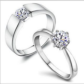 MISS U Womens Fashion Silver Printing Lover Ring