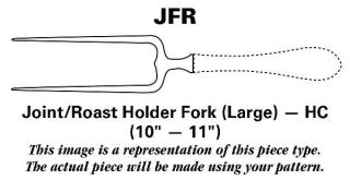 Kirk Stieff Diamond Star (Sterling, 1958) Joint/Roast Holder Fork Large HC   Ste