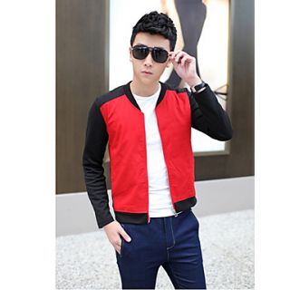 Shishangqiyi MenS Slim Fashion All Purpose Jacket(Red)