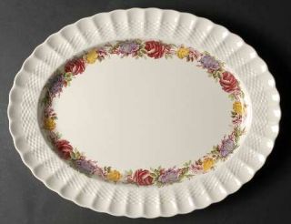 Spode Rose Briar 15 Oval Serving Platter, Fine China Dinnerware   Chelsea Wicke