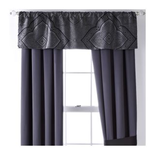 Torino 53Wx16L Valance, Black/Grey