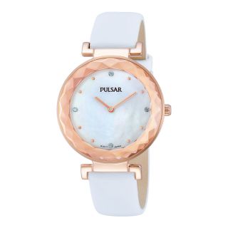 Pulsar Womens Rose Tone Swarovski Bracelet Watch