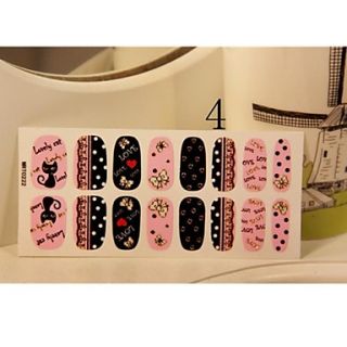 16 PCS Card Package Love You Nail Art Stickers For Wife And BF Gift