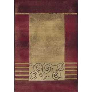 Generations Transitional Red/ Beige Rug (4 X 59)