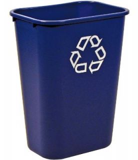 Rubbermaid 41 1/4 qt Deskside Recycling Container   Dark Blue