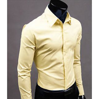 MSUIT Fashion Cultivate OneS Morality MenS Long Sleeve Shirt Z9178