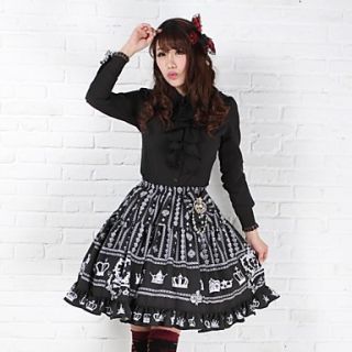 Black Pretty Lolita Fairy Royal Crown Princess Kawaii Skirt Lovely Cosplay