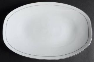 Quality Crafts Reflection 12 Oval Serving Platter, Fine China Dinnerware   All