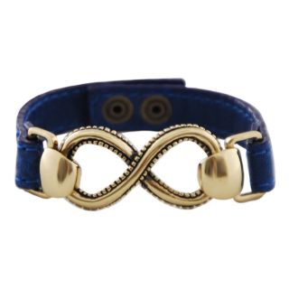 Art Smith by BARSE Infinity Blue Leather Bracelet, Womens