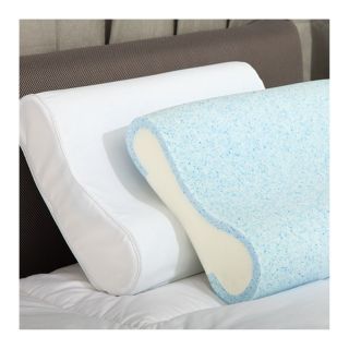 Blueflex Gel Memory Foam Contour Pillow, White