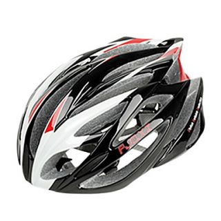 FJQXZ Integrally molded EPSPC Red and White Cycling Helmets (21 Vents)