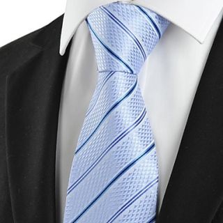 Tie New Striped Blue JACQUARD Mens Tie Necktie Wedding Party Holiday Gift