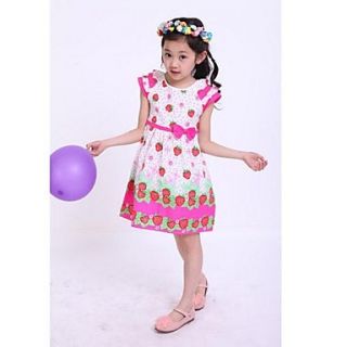 Girls Fashion Strawberry Dresses Lovely Princess Summer Dresses