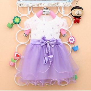 Girls Fashion Sequin Dresses With Bow Lovely Princess Summer Dresses