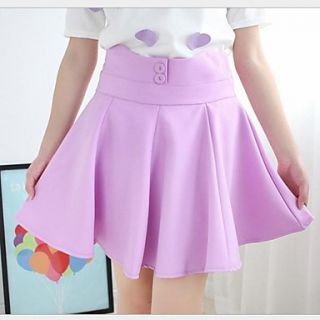 Womens Sweet Candy Color Eight Piece Skirt