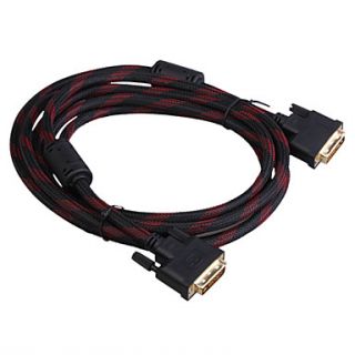 Gold Plated DVI 241 M M Shielded Connection Cable (3M Length)