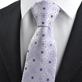 Tie Violet Lilav Purple Bohemian Floral Checked Mens Tie Suit Necktie Gift