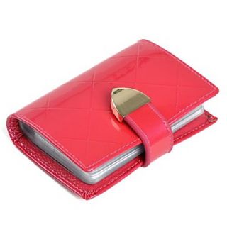 Womens Fashion Patent Leather Card Holders Case