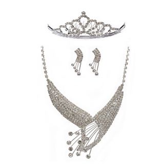 Marvelous Rhinestones Wedding Bridal Jewelry Set,Including Necklace,Earrings And Tiara