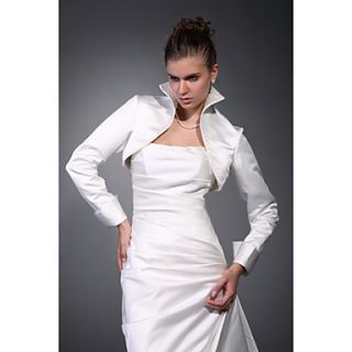 Long Sleeves Satin Bridal Jacket / Wedding Wrap