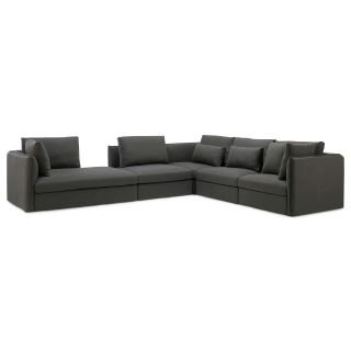 Trinidad 5 pc. Right Arm Chaise Sectional, Charcoal