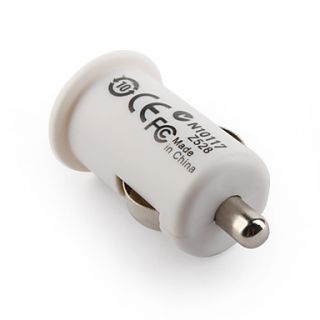 1000mA USB Car Charging Adapter for iPhone 4 White (5V 1A)