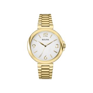 Bulova Womens Gold Tone Stainless Steel Watch