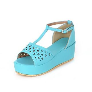 Patent Leather Womens Wedge Heel Platform Sling Back Sandals With Buckle Shoes(More Colors)